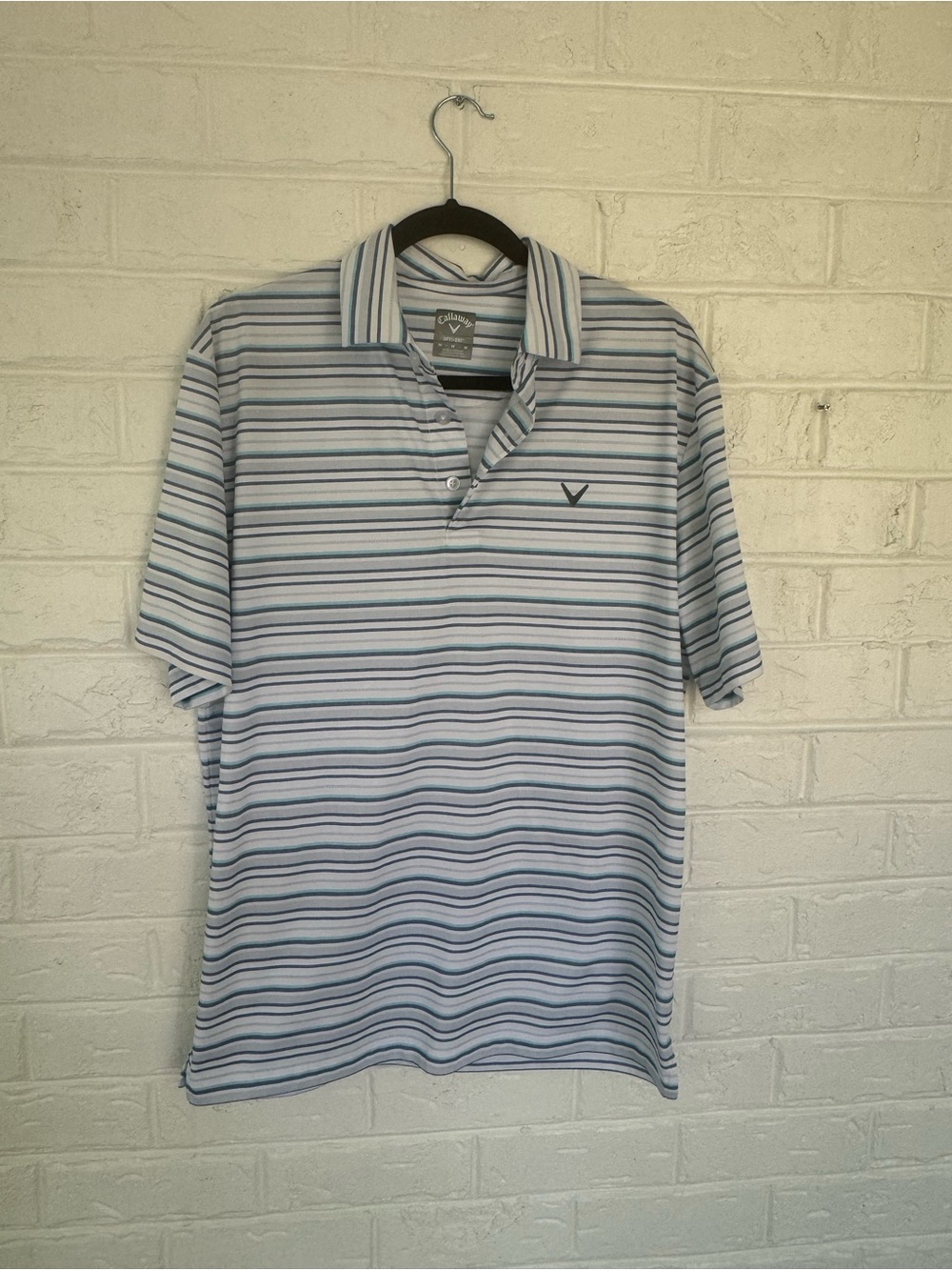 Calloway Men’s Blue Striped Polo Shirt